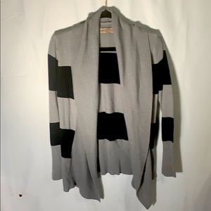 Black & grey stripe cardigan (B0040)
